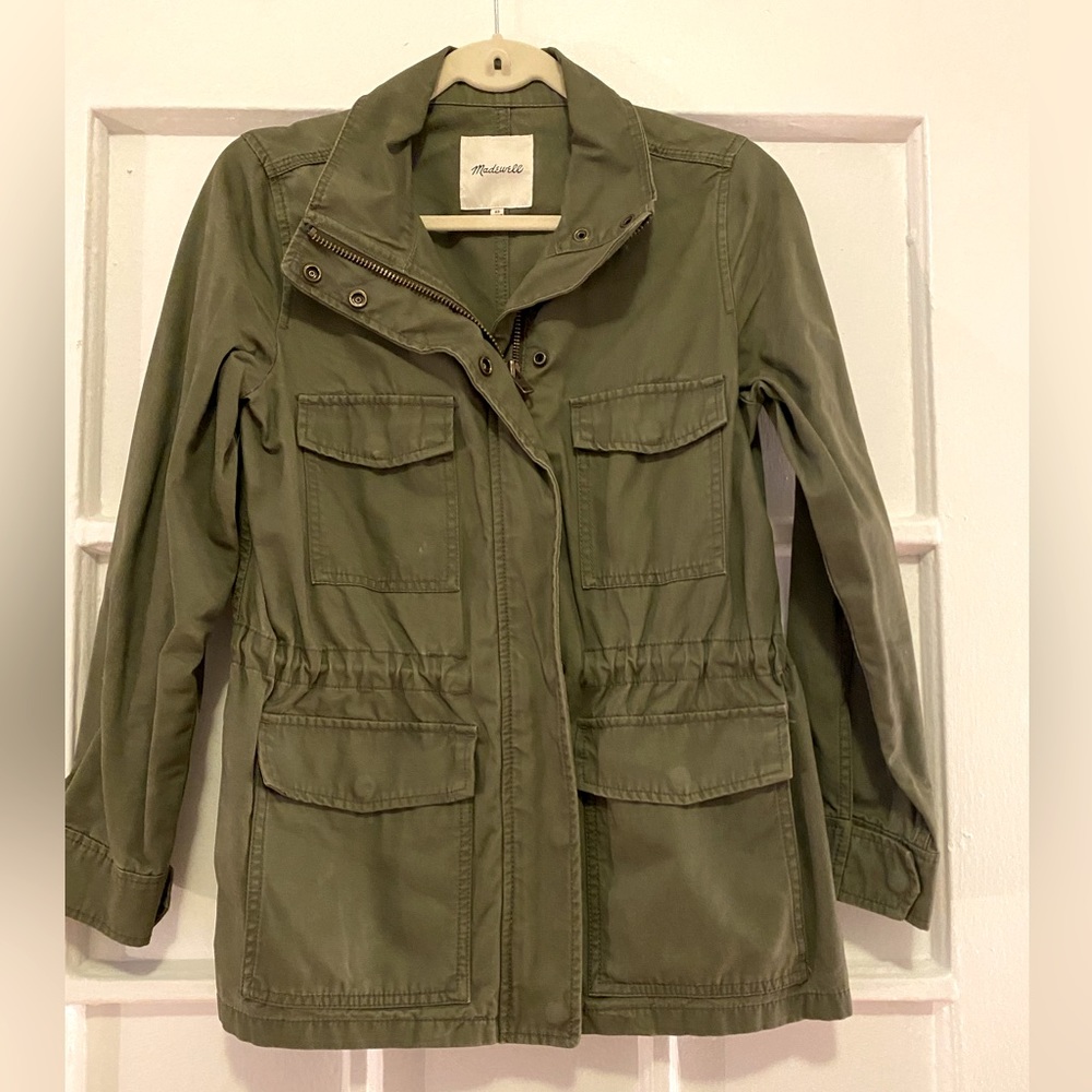 Madewell Northover Jacket — desert olive, size XS